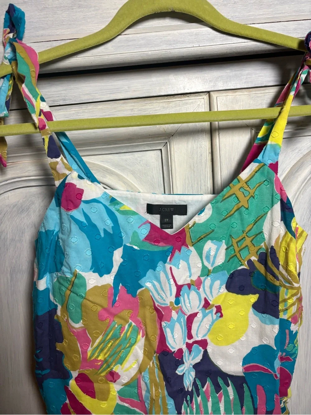 J. Crew Tie Strap Tropical Floral‎ Peplum Tank Preppy Vacation Garden